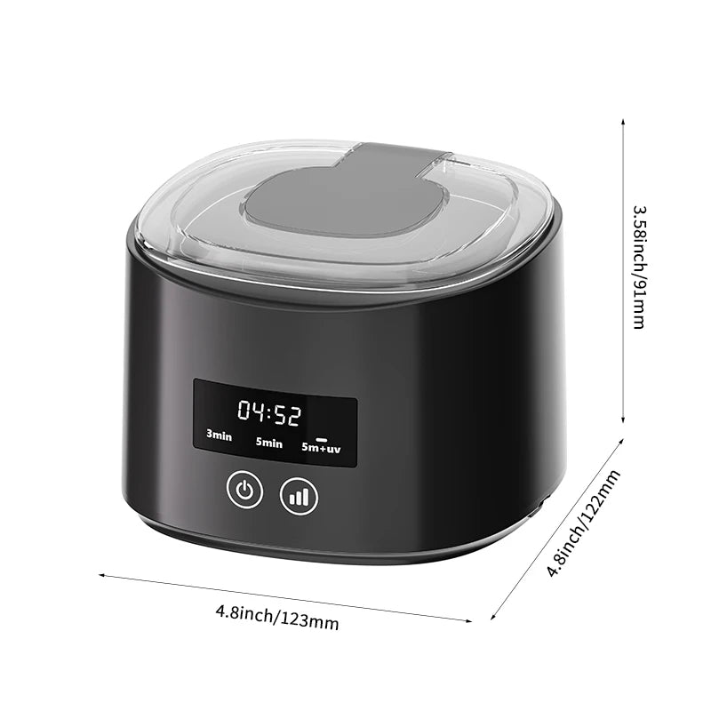 USB Electric Ultrasonic Cleaner Machine Multi-Function Denture Braces Box Cleaning for Invisible Retainer Dental Care